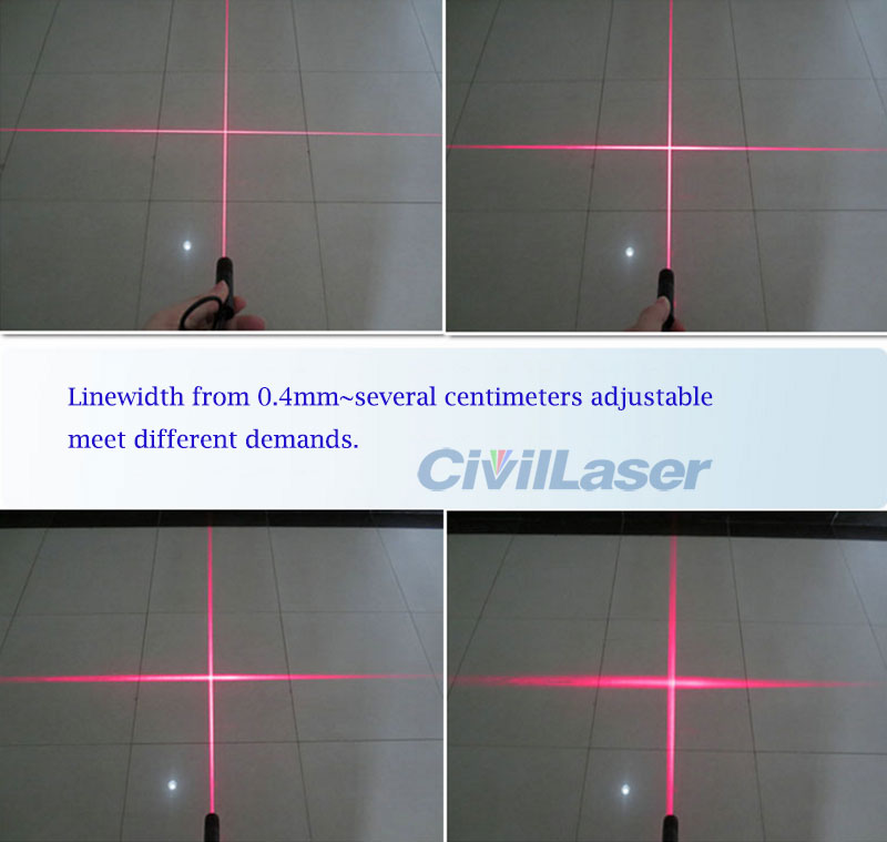 650nm Rojo Crosshair laser module Ultra-fine linewidth Vertical 90 degrees