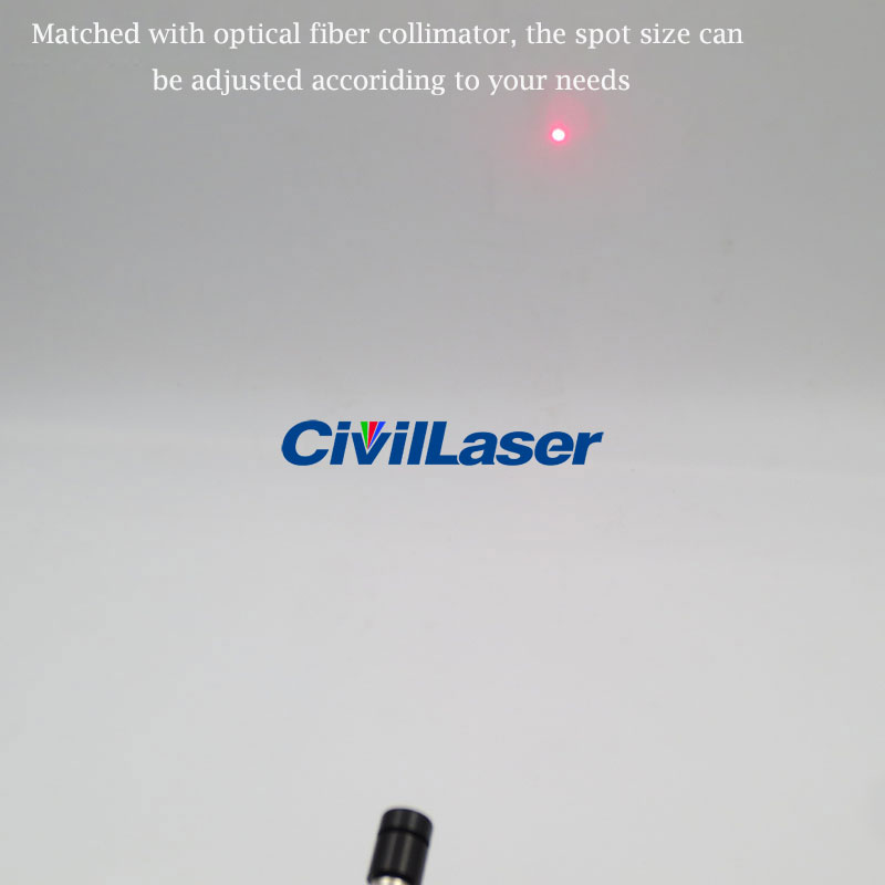 658nm 30mw Rojo pigtailed SM fiber coupled laser module