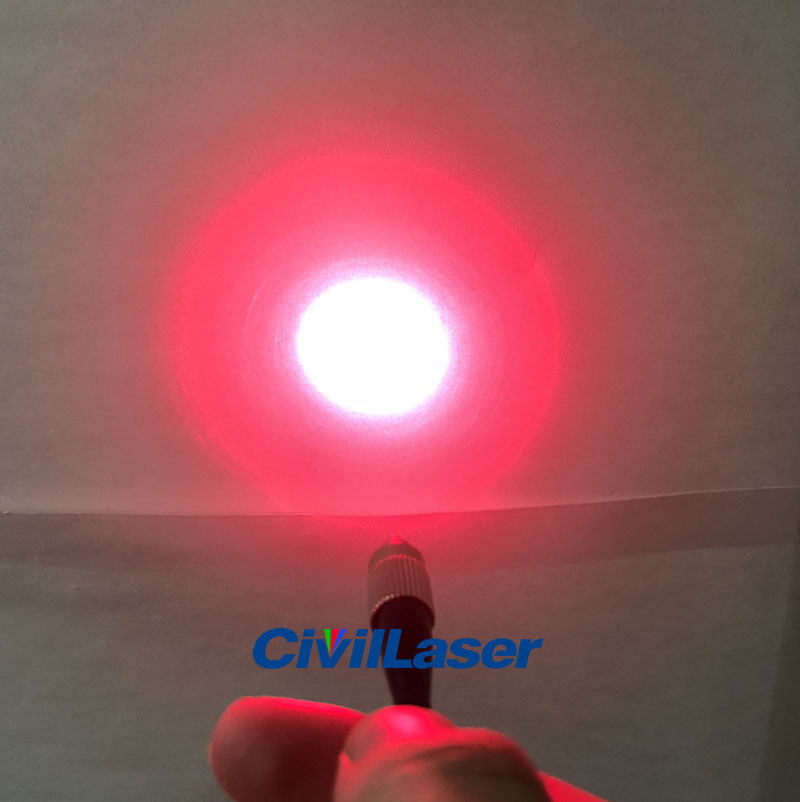 660nm 100mw Rojo Pigtailed laser Uniform optical fiber