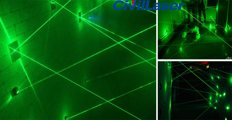 532nm 100mW Verde Dot Laser module Room escape 12V