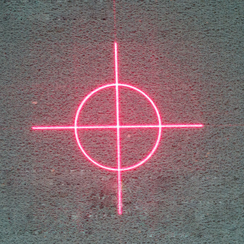 circle laser module with crosshair Rojo Verde Azul