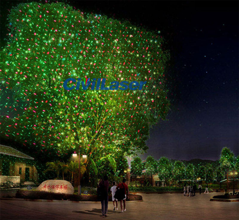 Outdoor dynamic lawn lamp Rojo Verde Stars