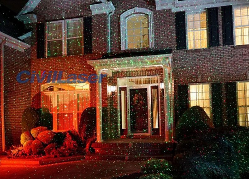 Outdoor dynamic lawn lamp Rojo Verde Stars