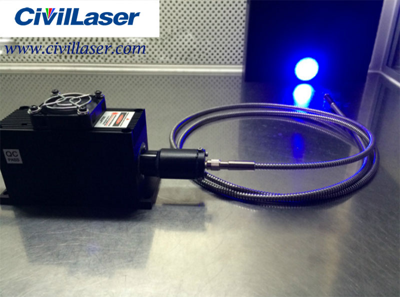 470nm 8W Azul Láser de fibra acopladaPowerful Fuente láser Support Customized